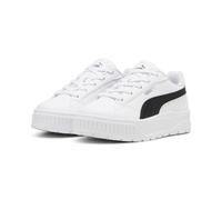 Sneaker PUMA "Karmen II Sneakers Mädchen", Mädchen, Gr. 35, schwarz-weiß (weiß schwarz silber metallic), Obermaterial: Textil, Synthetik. Futter: Textil. Innensohle: Textil. Laufsohle: Gummi, Schuhe S