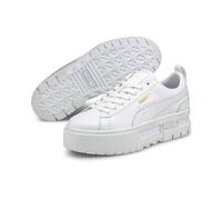 Sneaker PUMA "Mayze Classic Sneakers Damen", Damen, Gr. 35,5, weiß, Obermaterial: Synthetik, Textil, Kuhleder; Futter: Synthetik, Textil; Innensohle: Textil; Laufsohle: TR (Thermoplastischer Gummi), S