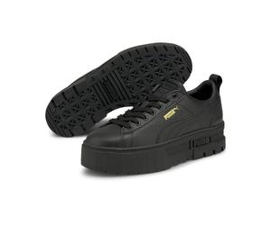 Sneaker PUMA "Mayze Classic Sneakers Damen", Damen, Gr. 37,5, schwarz, Obermaterial: Synthetik, Textil, Kuhleder; Futter: Synthetik, Textil; Innensohle: Textil; Laufsohle: TR (Thermoplastischer Gummi)