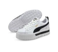 Puma Sneaker Mayze Leder Damen Weiß/Schwarz Größe 36