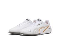 Sneaker PUMA "McLAREN RACING Drift Cat 11 Sneakers Erwachsene", Herren, Gr. 40, weiß (weiß bright papaya orange), Obermaterial: Synthetik, Textil. Futter: Textil. Innensohle: Textil. Laufsohle: Gummi,