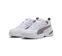 Sneaker PUMA "MILENIO TECH 2000", Damen, Gr. 38,5, puma weiß, plum jam, puma silber, Textil, unifarben, Schuhe Sneaker (39530531-38,5) puma weiß, plum jam, puma silber
