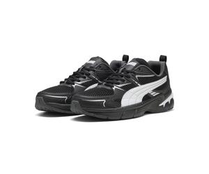 Sneaker PUMA "Milenio Tech 2000 Sneakers Erwachsene", Damen, Gr. 40, schwarz-weiß (schwarz, weiß silber metallic), Obermaterial: Synthetik, Textil. Futter: Textil. Innensohle: Textil. Laufsohle: Gummi