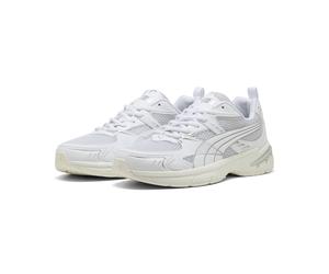 Sneaker PUMA "Milenio Tech 2000 Sneakers Erwachsene", Herren, Gr. 40.5, weiß cool light gray silber metallic, Obermaterial: Textil, Synthetik. Futter: Textil. Innensohle: Textil. Laufsohle: Gummi, Sch