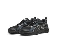 Sneaker PUMA "Milenio Tech 2000 Sneakers Erwachsene", Herren, Gr. 43, schwarz strong gray silber metallic, Obermaterial: Textil, Synthetik; Futter: Textil; Innensohle: Textil; Laufsohle: Gummi, Schuhe
