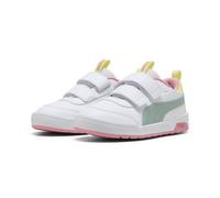 Sneaker PUMA "Multiflex 2 Colour Sneakers Kinder", Kinder, Gr. 34, weiß (weiß light moss grün), Obermaterial: Synthetik; Futter: Synthetik; Innensohle: EVA; Laufsohle: Gummi, Schuhe Sneaker (60170805-
