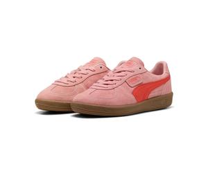 Sneaker PUMA "PALERMO", Damen, Gr. 37, rosy outlook, gum, Leder, mehrfarbig, Schuhe Sneaker, für Alltag, aus Leder, mit Schnürverschluss (88288539-37) rosy outlook, gum