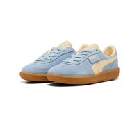 Sneaker PUMA "PALERMO", Damen, Gr. 38, sea illusion, buttercream, Leder, unifarben, Schuhe Sneaker, für Alltag, aus Leder, mit Schnürverschluss (54550940-38) sea illusion, buttercream