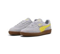 Sneaker PUMA "PALERMO", Damen, Gr. 41, grau (vibrant silber, gum), Leder, mehrfarbig, Schuhe Sneaker, für Alltag, aus Leder, mit Schnürverschluss (99264924-41) vibrant silber, gum