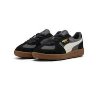 Sneaker PUMA "PALERMO JR", Jungen, Gr. 37, schwarz (cool schwarz gray, vapor gray), Leder, unifarben, Schuhe Sneaker, niedrige Schuhhöhe, mit Schnürung, nicht herausnehmbare Innensohle (60108223-37) c