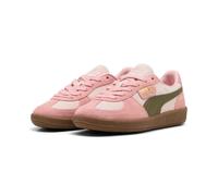 Sneaker PUMA "PALERMO JR", Mädchen, Gr. 38, rosa (jasmine flower, puma olive), Leder, unifarben, Schuhe Sneaker, niedrige Schuhhöhe, mit Schnürung, nicht herausnehmbare Innensohle (69149000-38) jasmin