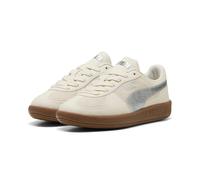Sneaker PUMA "PALERMO METALLIC SAFARI JR", Jungen, Gr. 36, alpine snow, puma silber, Synthetik, unifarben, Schuhe Sneaker, mit Schnürung, atmungsaktives Textil-Innenmaterial (84518709-36) alpine snow,