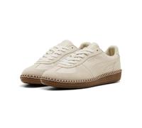 Sneaker PUMA "PALERMO STRAW", Herren, Gr. 38, beige (alpine snow, gum), Leder, mehrfarbig, Schuhe Sneaker, mit profiliertem Laufsohlenprofil, mit Gummilaufsohle, mit Schnürung (17590419-38) alpine sno