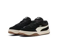 Sneaker PUMA "PARK LIFESTYLE SK8 SD", Damen, Gr. 44, schwarz (puma schwarz, frosted ivory), Leder, Schuhe Sneaker (93597748-44) puma schwarz, frosted ivory