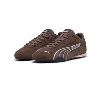 Sneaker PUMA "PUMA Catch Sneakers Erwachsene", Damen, Gr. 38, weiß (flat bronze weiß braun), Obermaterial: Textil, Kuhleder, Synthetik; Futter: Textil; Innensohle: Textil; Laufsohle: Gummi, Schuhe Sne