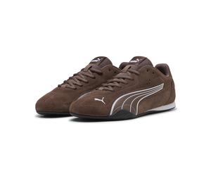 Sneaker PUMA "PUMA Catch Sneakers Erwachsene", Damen, Gr. 42, weiß (flat bronze weiß braun), Obermaterial: Textil, Kuhleder, Synthetik. Futter: Textil. Innensohle: Textil. Laufsohle: Gummi, Schuhe Sne