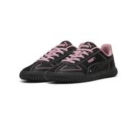 Sneaker PUMA "Puma Club Kayzer Satin Princess Damen", Damen, Gr. 37, schwarz (schwarz poised pink), Obermaterial: Kuhleder, Textil, Synthetik; Futter: Textil; Innensohle: Textil; Laufsohle: Gummi, Sch