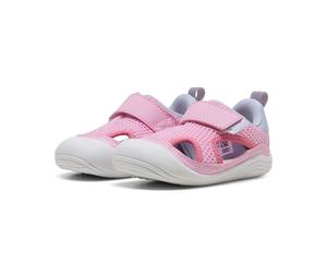 Sneaker PUMA "PUMA Kitten Summer Sandalen Kinder", Mädchen, Gr. 22, pink shimmer snow mountain blau magic rose, Obermaterial: Synthetik, Textil. Futter: Textil. Innensohle: Textil. Laufsohle: Gummi, S