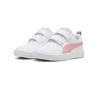Sneaker PUMA "PUMA Rickie V Sneakers Kinder", Kinder, Gr. 32, lila (weiß pinkscape lila crush pink lila), Obermaterial: Synthetik, Textil, Leder; Futter: Textil; Innensohle: Textil; Laufsohle: TR (The