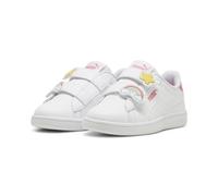 Sneaker PUMA "PUMA Smash 3.0 Badges Sneakers Mädchen", Damen, Gr. 28, pink (weiß passionfruit pink), Obermaterial: Textil, Synthetik. Futter: Textil. Innensohle: Textil. Laufsohle: Gummi, Schuhe Sneak