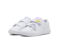 Sneaker PUMA "PUMA Smash 3.0 Badges Sneakers Mädchen", Mädchen, Gr. 28.5, weiß light lavender lila, Obermaterial: Textil, Synthetik. Futter: Textil. Innensohle: Textil. Laufsohle: Gummi, Schuhe Sneake