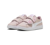 PUMA Mädchen Smash 3.0 Badges Sneakers 28, Mauve Mist White Pink