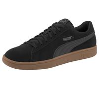 Sneaker PUMA "Puma Smash v2", Damen, Gr. 43, schwarz, Leder, unifarben, Schuhe Sneaker, für vielseitige Aktivitäten, atmungsaktiv, mit Schnürung (98514651-43) schwarz