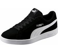Sneaker PUMA "Puma Smash v2", Damen, Gr. 44, schwarz-weiß (schwarz, weiß), Leder, Schuhe Sneaker, für vielseitige Aktivitäten, atmungsaktiv, mit Schnürung (411893-44) schwarz, weiß