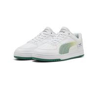 Sneaker PUMA "PUMA x ASTON MARTIN ARAMCO F1 TEAM Caven III Low Sneakers", Herren, Gr. 44,5, weiß (weiß lime shimmer grün lux), Obermaterial: Textil, Synthetik. Futter: Textil. Innensohle: Textil. Lauf