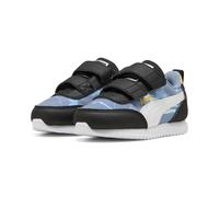 Sneaker PUMA "PUMA x HOT WHEELS™ R78 Lightwind Sneakers Kinder", Kinder, Gr. 20, gelb (cool blau weiß sunny gelb), Obermaterial: Textil, Synthetik; Futter: Textil; Laufsohle: Synthetik, Schuhe Sneaker