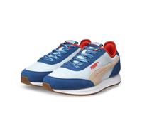 Sneaker PUMA "R78 Lightwind Retro Run Sneakers Erwachsene", Damen, Gr. 37, beige (clyde royal canvas fierce rot blau beige), Obermaterial: Synthetik, Textil, Kuhleder; Futter: Textil; Laufsohle: Gummi