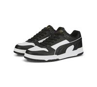 Sneaker PUMA "RBD GAME LOW", Damen, Gr. 42, schwarz-weiß (puma schwarz, puma weiß, puma team gold), Leder, Synthetik, Schuhe Sneaker (36393237-42) puma schwarz, puma weiß, puma team gold