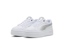 Sneaker PUMA "Rebound Femme Low Metallic Sneakers Damen", Damen, Gr. 39, weiß silber feather gray metallic, Obermaterial: Synthetik, Textil; Futter: Textil; Innensohle: Keine Angabe; Laufsohle: Gummi,