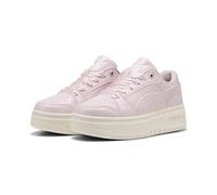 Sneaker PUMA "REBOUND FEMME LOW PERLA", Damen, Gr. 40,5, Textil, rosa (powder pink, warm weiß, puma weiß), Synthetik, mehrfarbig, Schuhe Sneaker (44607765-40,5) powder pink, warm weiß, puma weiß
