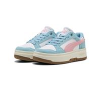 Sneaker PUMA "Rebound Femme Low Suede Sneakers Damen", Gr. 37, weiß pinkscape aqua pink blau, Obermaterial: Synthetik, Kuhleder, Textil; Futter: Textil; Innensohle: Textil; Laufsohle: Gummi, Schuhe (4