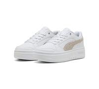 Sneaker PUMA "Rebound Femme Low Topcat Sneakers Damen", Damen, Gr. 37,5, weiß frosted ivory rose latte beige, Obermaterial: Synthetik, Kuhleder, Textil; Futter: Textil; Innensohle: Keine Angabe; Laufs
