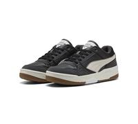 Sneaker PUMA "Rebound Retro Sneakers Erwachsene", Herren, Gr. 48, schwarz, weiß dusky gray warm, Obermaterial: Textil, Synthetik, Kuhleder. Futter: Textil. Innensohle: Textil, Keine Angabe. Laufsohle: