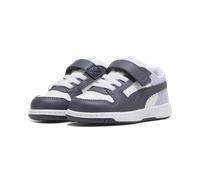 Sneaker PUMA "REBOUND SLAM LO AC INF", Mädchen, Gr. 23, lila (puma weiß, inky depths, light lavender), Synthetik, Schuhe Sneaker (53785056-23) puma weiß, inky depths, light lavender