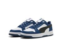 Sneaker PUMA "REBOUND SLAM LO", Herren, Gr. 45, blau (persian blau, puma schwarz, puma weiß), Synthetik, mehrfarbig, Schuhe Sneaker (15101529-45) persian blau, puma schwarz, puma weiß
