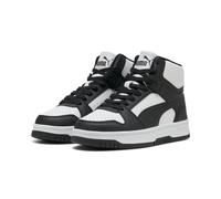 Sneaker PUMA "REBOUND SLAM MID JR", Mädchen, Gr. 35,5, schwarz-weiß (puma weiß, puma schwarz), Synthetik, Schuhe Sneaker (99229207-35,5) puma weiß, puma schwarz