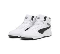 Sneaker PUMA "Rebound Sneakers Erwachsene", Herren, Gr. 45, schwarz-weiß (weiß schwarz), Obermaterial: Synthetik, Textil. Futter: Textil. Innensohle: Keine Angabe, Textil. Laufsohle: Gummi, Schuhe Sne