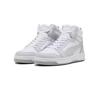 Sneaker PUMA "REBOUND V6", Herren, Gr. 42,5, weiß (puma weiß, ash gray), Synthetik, unifarben, Schuhe Sneaker, knöchelhoch, wasserabweisendes Obermaterial, weiche Innensohle (74048661-42,5) puma weiß,