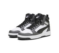 Sneaker PUMA "REBOUND V6", Herren, Gr. 46, schwarz-weiß (puma weiß, puma schwarz, shadow gray), Synthetik, unifarben, Schuhe Sneaker, knöchelhoch, wasserabweisendes Obermaterial, weiche Innensohle (91