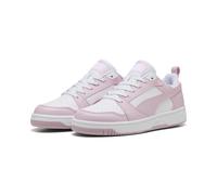 Sneaker PUMA "Rebound V6 Low Sneakers Erwachsene", Damen, Gr. 37,5, weiß (weiß rose mauve pink), Obermaterial: Textil, Synthetik; Futter: Textil; Innensohle: Textil; Laufsohle: Gummi, Schuhe Sneaker (