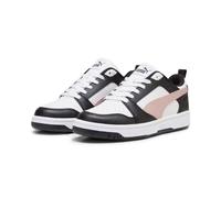 Sneaker PUMA "Rebound V6 Low Sneakers Erwachsene", Damen, Gr. 42, pink (weiß future pink schwarz), Obermaterial: Textil, Synthetik, Leder; Futter: Textil; Innensohle: Textil; Laufsohle: Gummi, Schuhe 