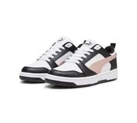 Sneaker PUMA "Rebound V6 Low Sneakers Erwachsene", Damen, Gr. 44, pink (weiß future pink schwarz), Obermaterial: Synthetik, Leder; Futter: Textil; Innensohle: Textil; Laufsohle: Gummi, Schuhe (7567070