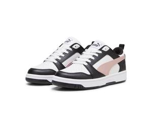 Sneaker PUMA "Rebound V6 Low Sneakers Erwachsene", Damen, Gr. 44, pink (weiß future pink schwarz), Obermaterial: Textil, Synthetik; Futter: Textil; Innensohle: Textil; Laufsohle: Gummi, Schuhe Sneaker