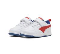 PUMA Kinder Rebound V6 Lo Sneakers 26, White Fierce Red Clyde Royal Blue