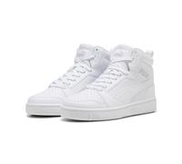 PUMA Unisex Kinder Rebound V6 Mid Jr Turnschuhe, Puma White Cool Light Gray, 38 EU