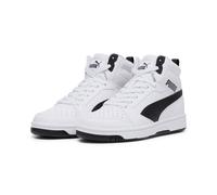 Puma Unisex Kinder Rebound V6 Mid Jr Sneaker, Puma White Puma Black, 36 EU